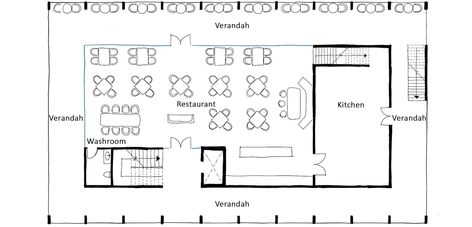 golf clubhouse floor plan