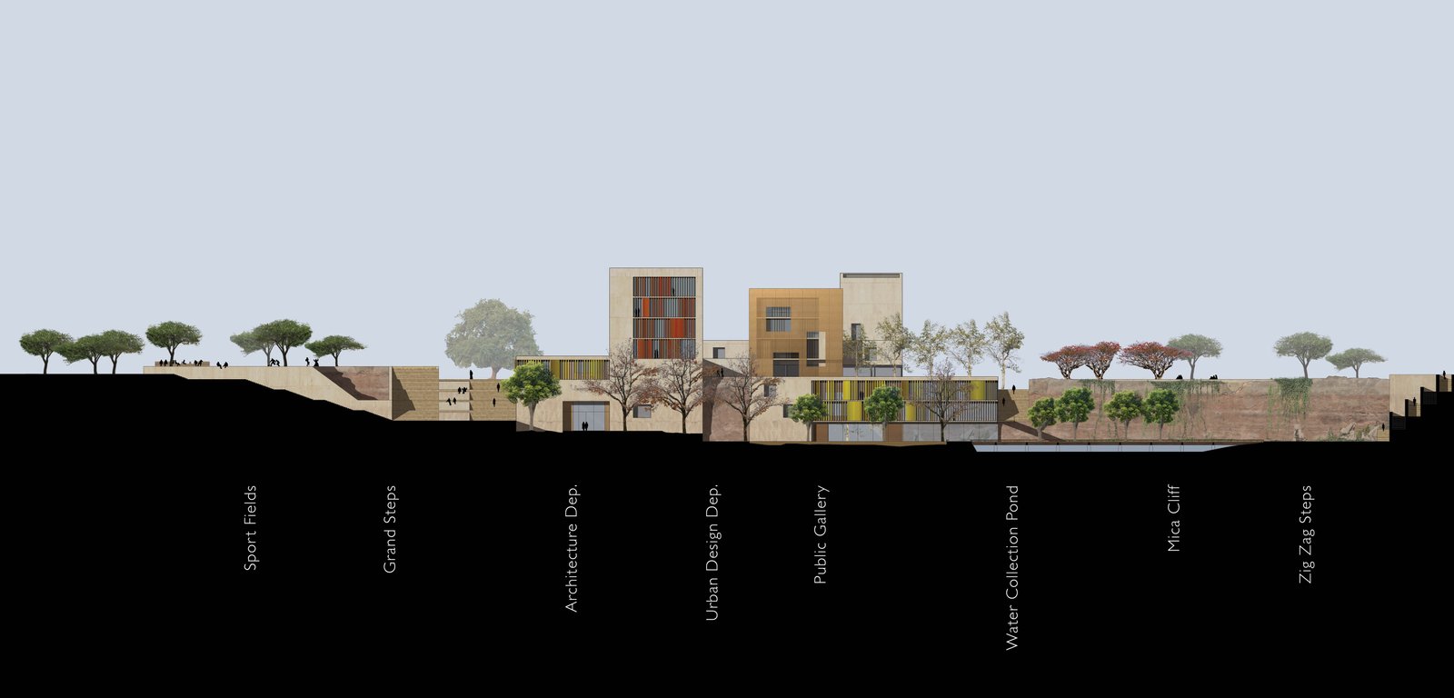 spa delhi competition design elevation school design