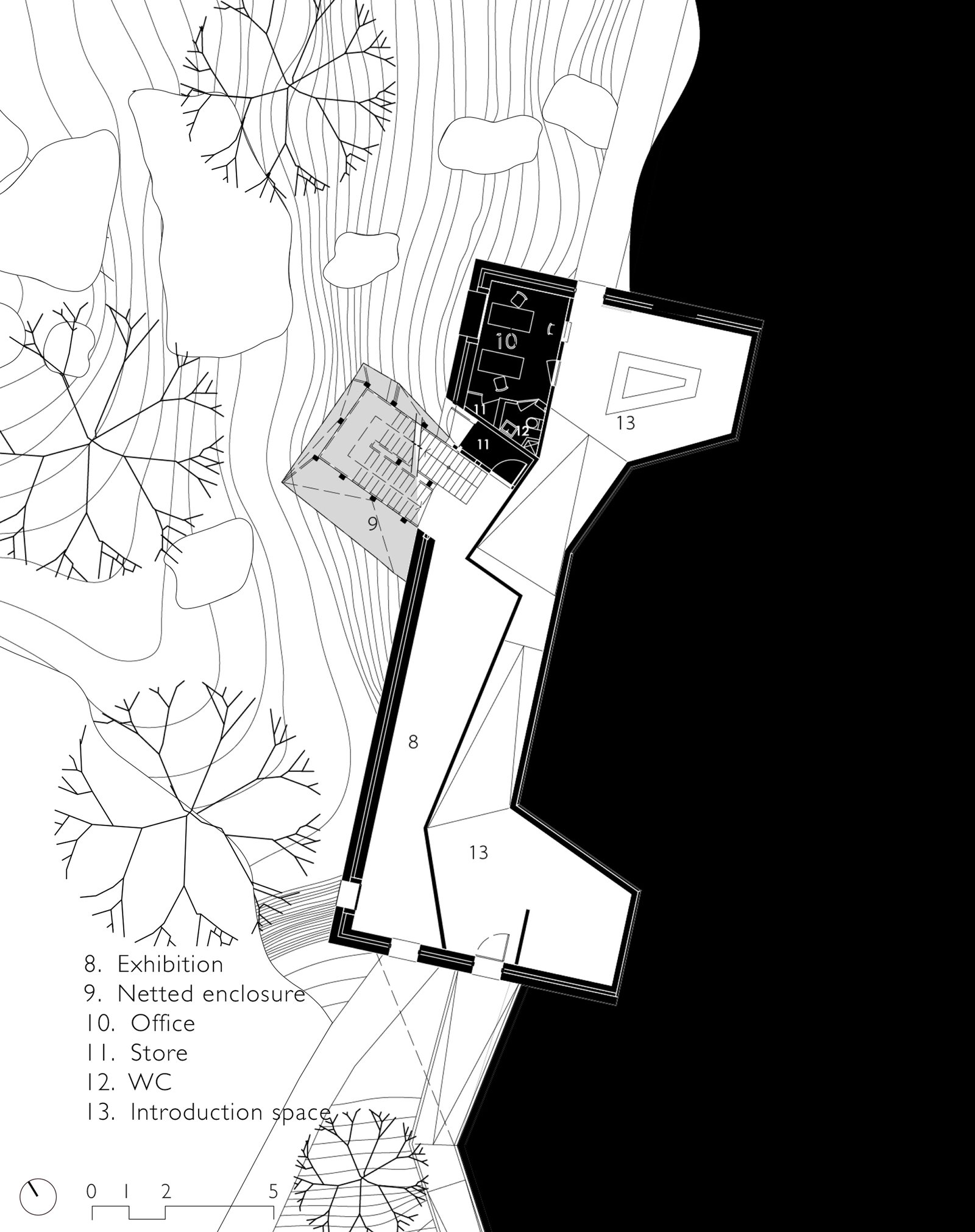 Floor plan of Butterfly Reserve Observation Tower, Sikkim