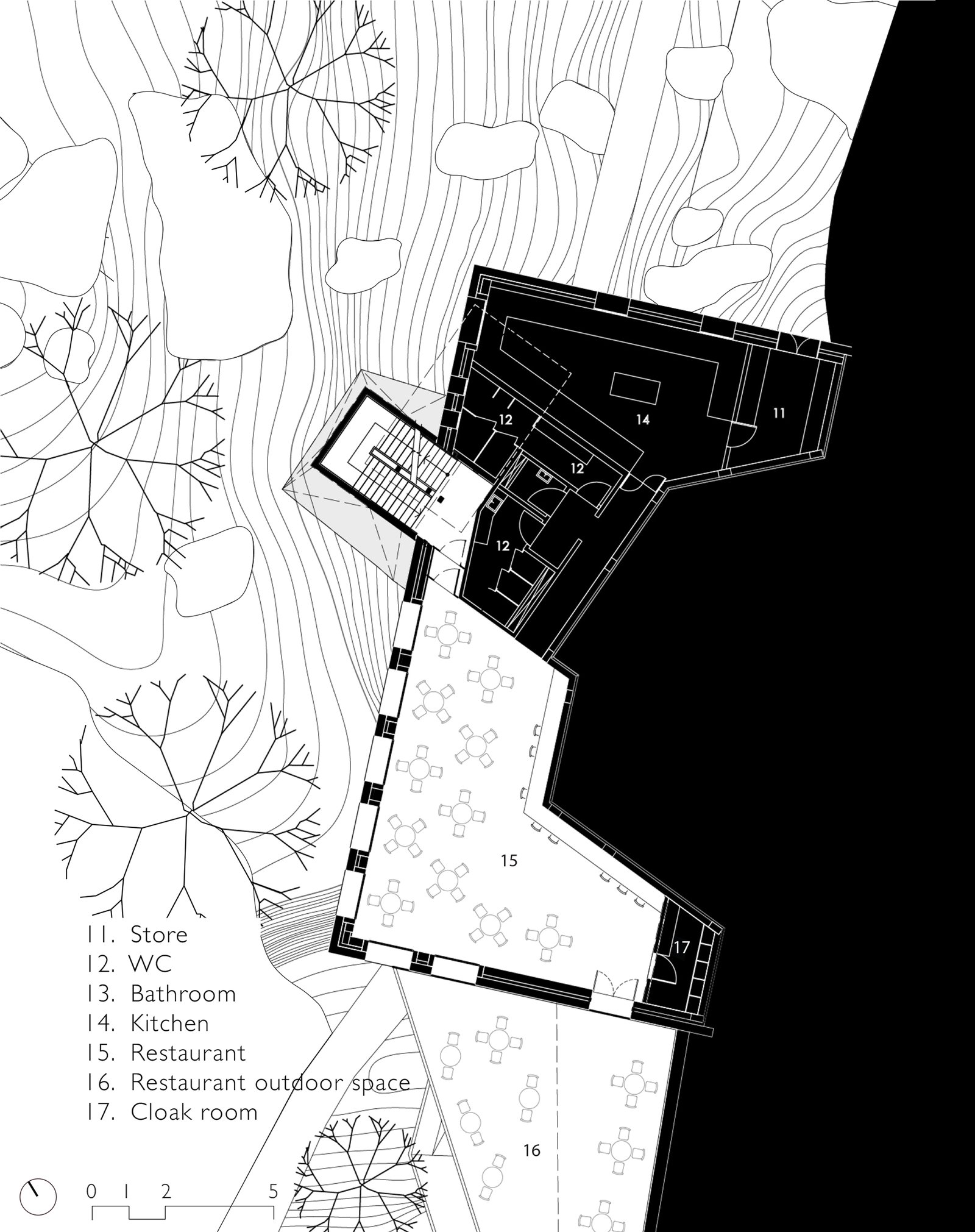 Floor plan of Butterfly Reserve Observation Tower, Sikkim