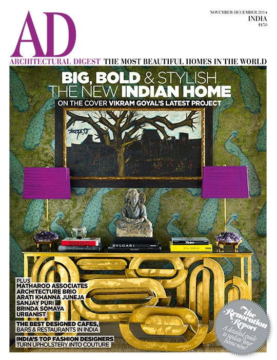 Apartment Interior Design in Architectural Digest Magazine Cover